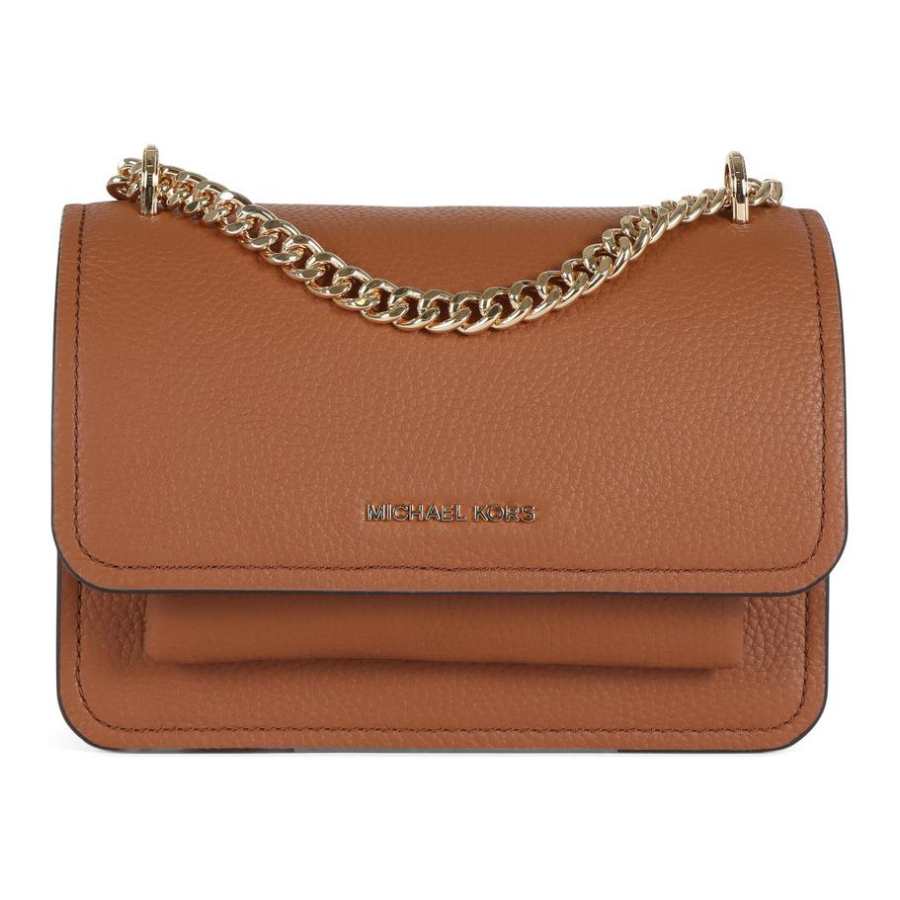 MICHAEL KORS Claire Grain Leather Crossbody Bag, Shoulder Bag Women's Cow Leather Brown