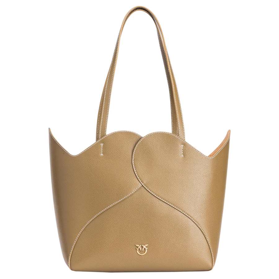 PINKO Cow Leather Shoulder Bag Women's Brown