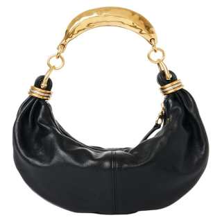 Chloé Chloe Grain Buffalo Leather One Shoulder Crescent Bag Handbag Small Women's Black
