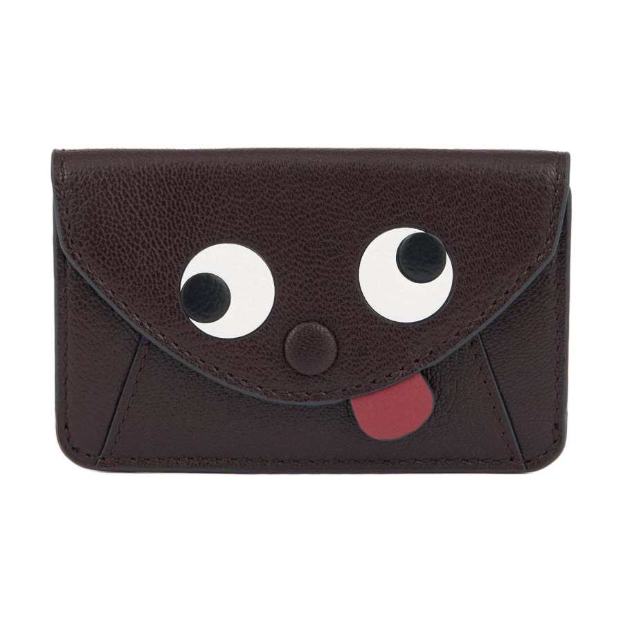 Anya Hindmarch Capra Leather Card Holder Women's Grape