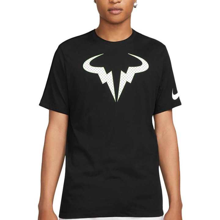 Nike Nike T Shirts Men's Black Crew Neck Moderate Straight Fit