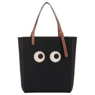 Anya Hindmarch Wool Felt Tote Bag, Shopping Bag, Handbag Small Women's Black