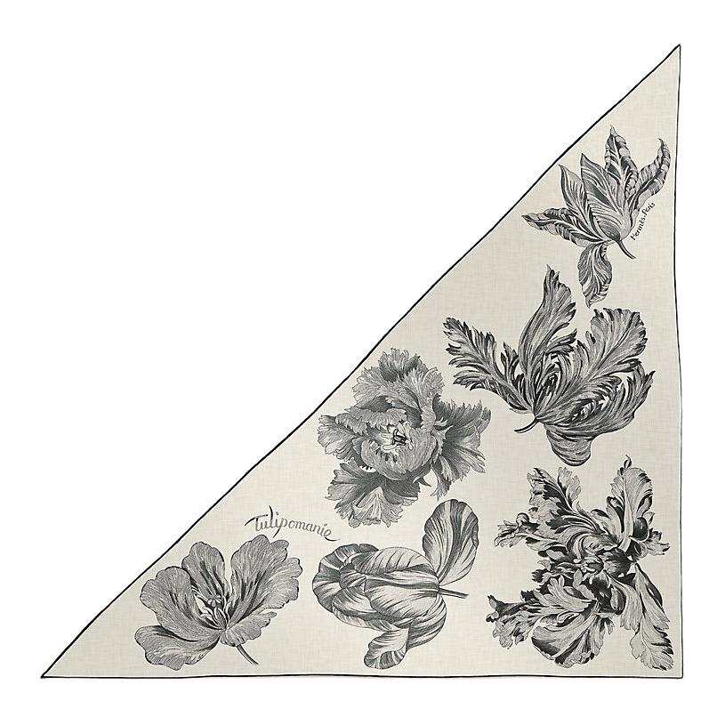 HERMES HERMES Silk Scarves Women's White