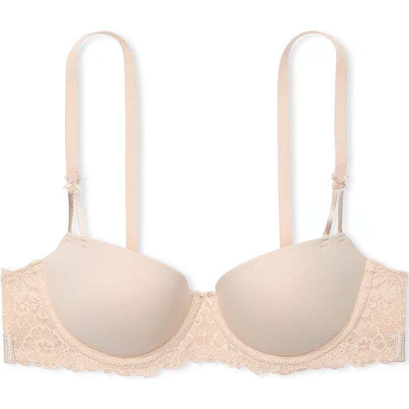 Victoria's Secret PINK Wink Lightly Lined Balconette Bra/Marzipan Bra Women's Almond Candy