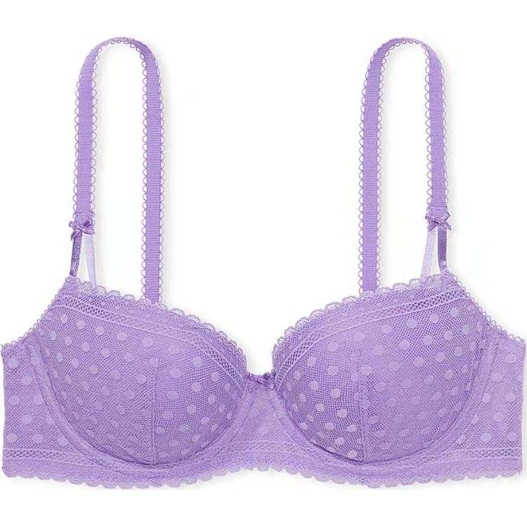 Victoria's Secret PINK Wink Push Up Balconette Bra/Wysteria Purple Bra Women's Wisteria Purple