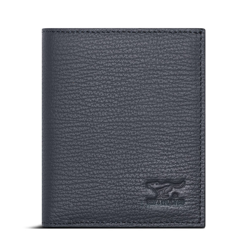 SEPTWOLVES Top Grain Cow Leather Wallet Men's Black/Coffee