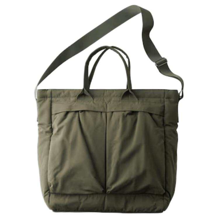 UNIQLO Polyester Shoulder Bag, Crossbody Bag, Handbag Regular Unisex Olive Green