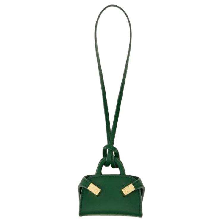 FERRAGAMO Calfskin Pendant Bag Accessories Mini Women's Forest Green