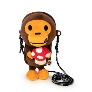 BABY MILO STORE BY A BATHING APE Fabric Cell Phone Pouch Regular Women's Brown