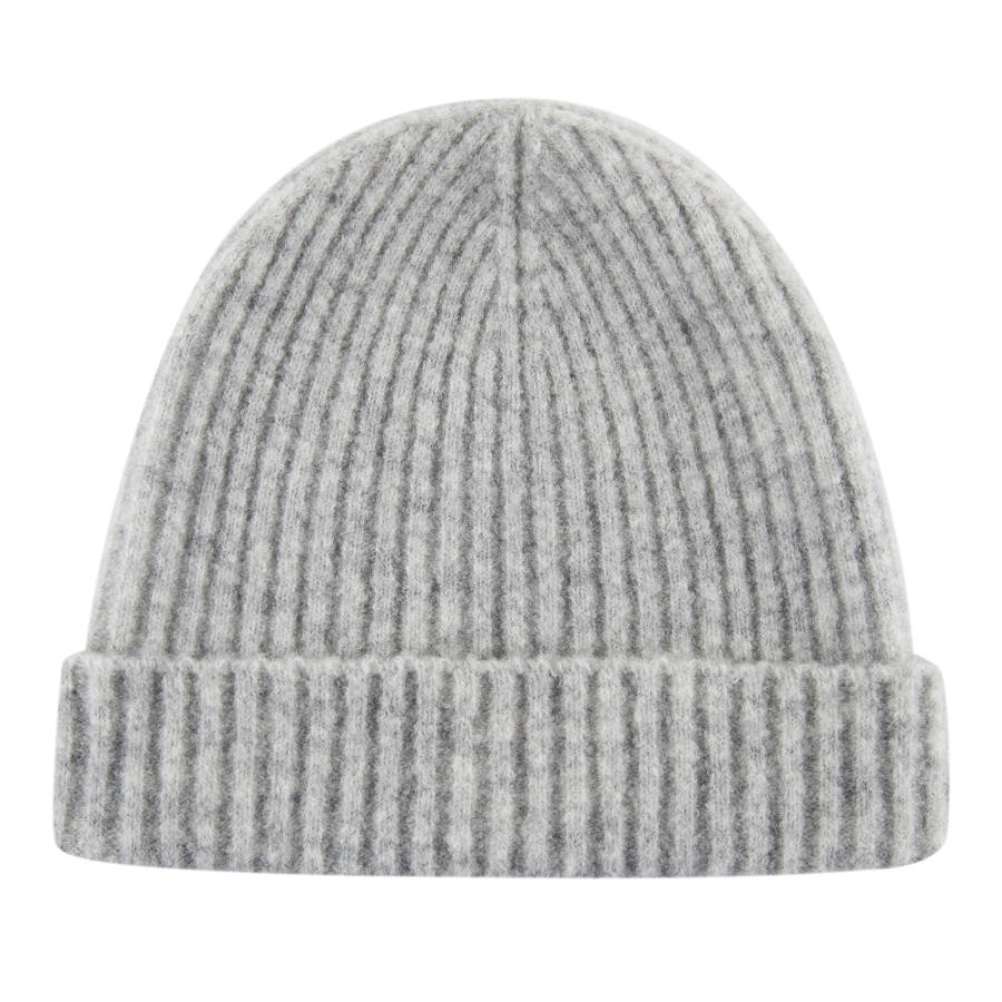 Nice Rice Nice Rice Wool, Polyester Beanies Unisex Smoke Gray/Coal Black
