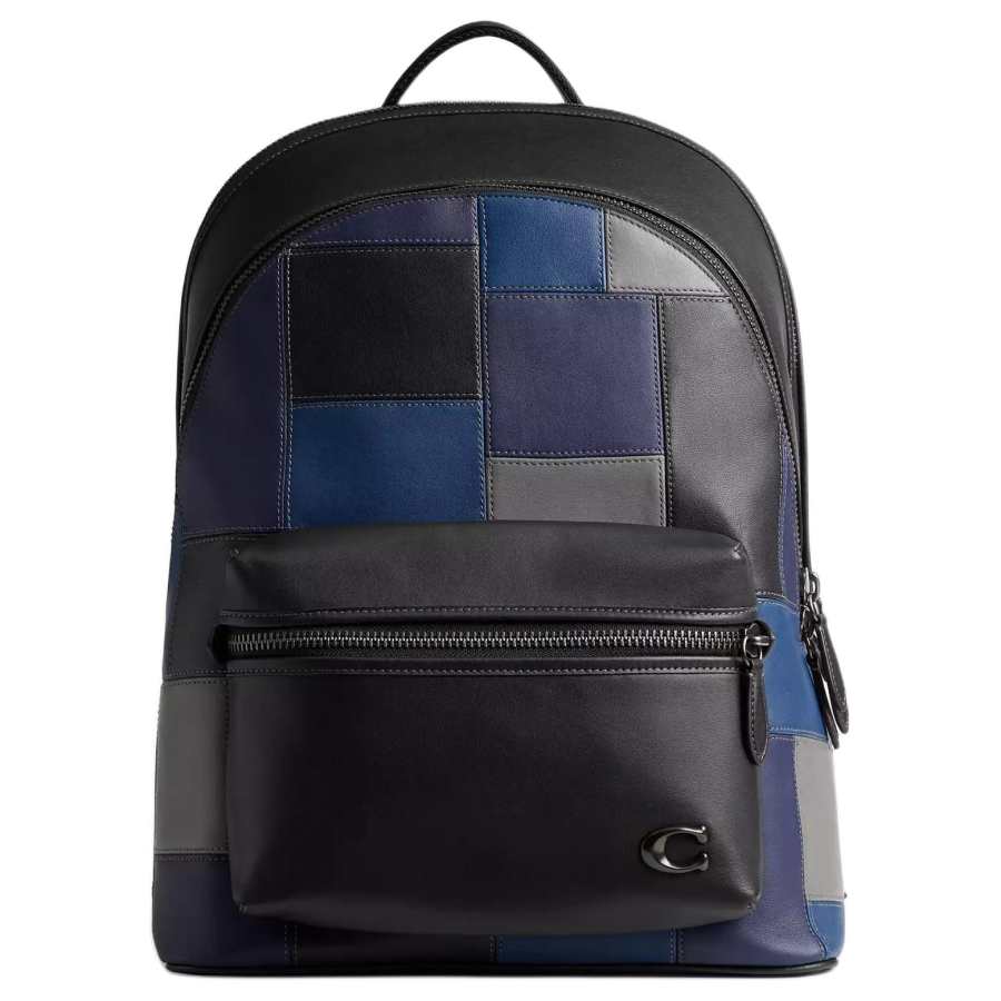 COACH COACH Charter Smooth Leather Backpack Large Men's Black & Blue