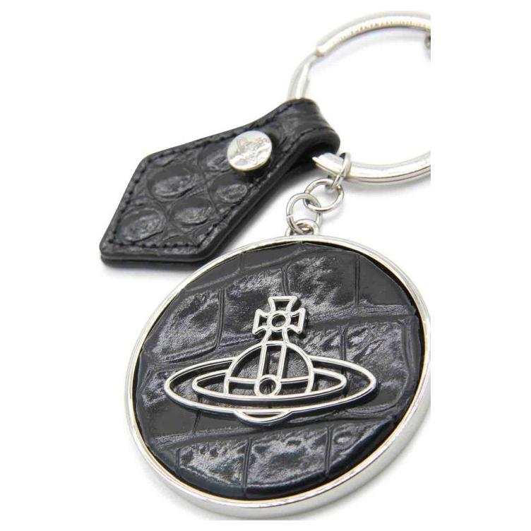 Vivienne Westwood Orb Logo-plaque Leather Keyring