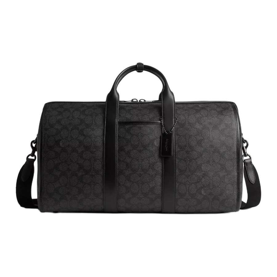 COACH Gotham Coated Canvas One Shoulder Crossbody Handheld Travel Bag Men's Charcoal