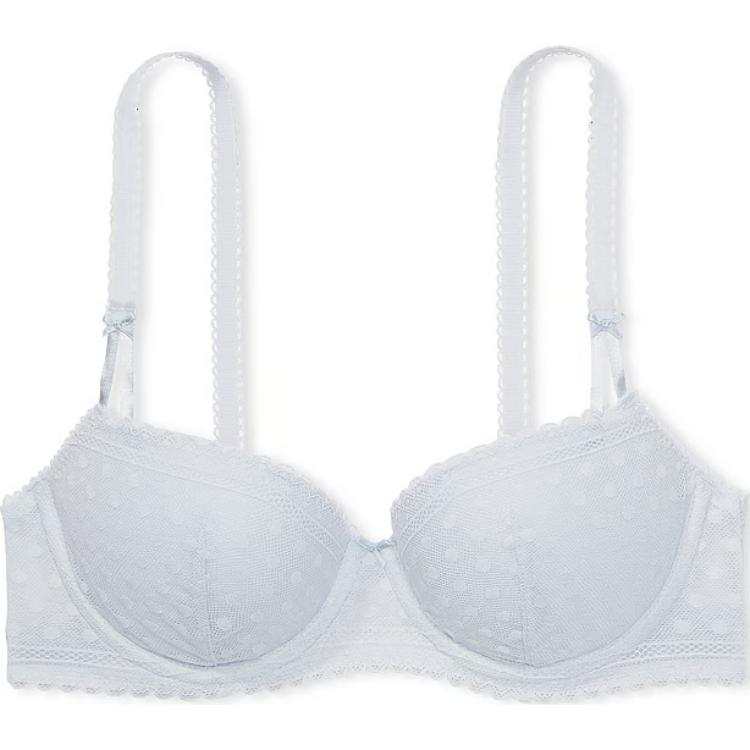 Victoria's Secret PINK Wink Push Up Balconette Bra/Hydrangea Blue Bra Women's Blue Hydrangea