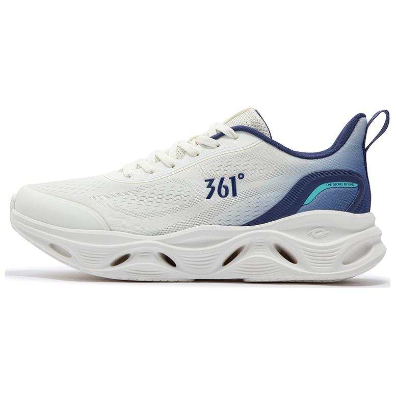 361° Slip Resistant Abrasion Resistant Low top Casual Running Shoes Men's White Blue