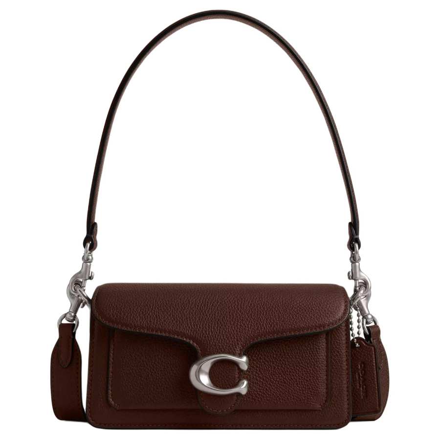 COACH Tabby Polished Pebble Leather Portable Crossbody Bag, Shoulder Bag Small Women's Maple