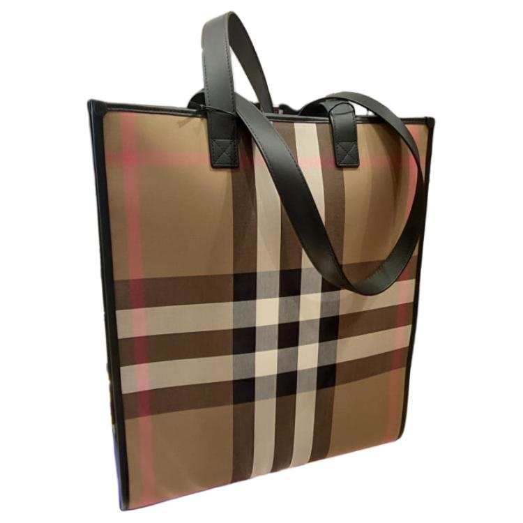 Burberry House Canvas One Shoulder Handbag Medium Women's