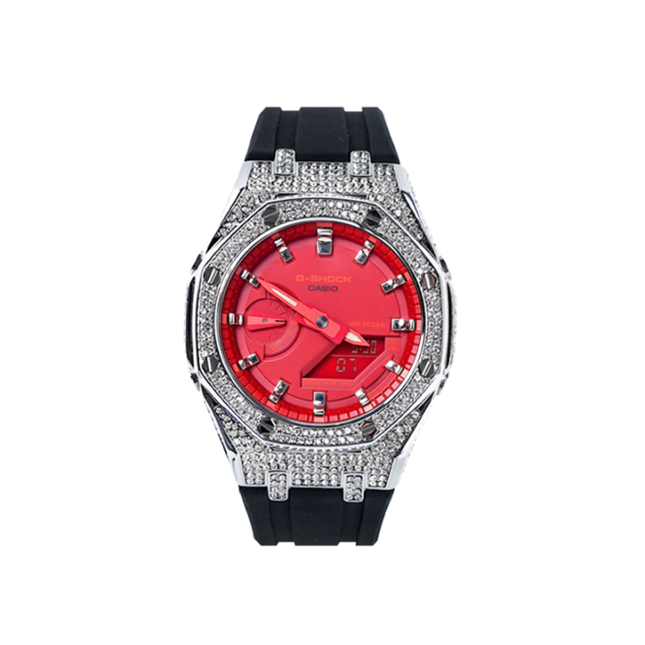 CASIO CASIO Unisex Liquid Crystal/Analog Dual Display Series 48.5mm Red Watch