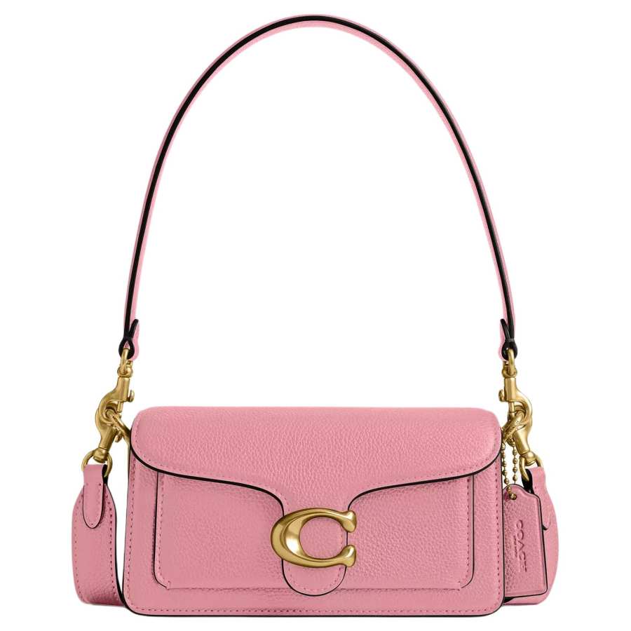 COACH Tabby Polished Pebble Leather Portable Crossbody Bag, Shoulder Bag Small Women's Pink