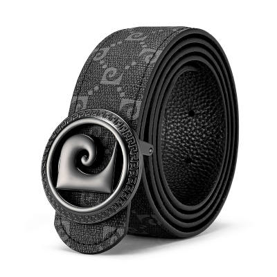 PIERRE CARDIN PVC Belt Men's Black 3.8cm