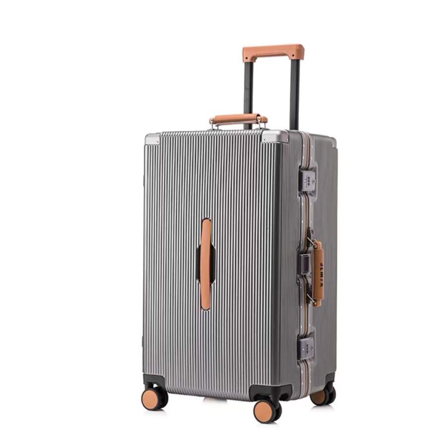 Semir ABS+PC Multifunction Aluminum Frame Luggage 20 Inch, 24 Inch, 26 Inch, 28 Inch Unisex Space Gray/Black/Ivory