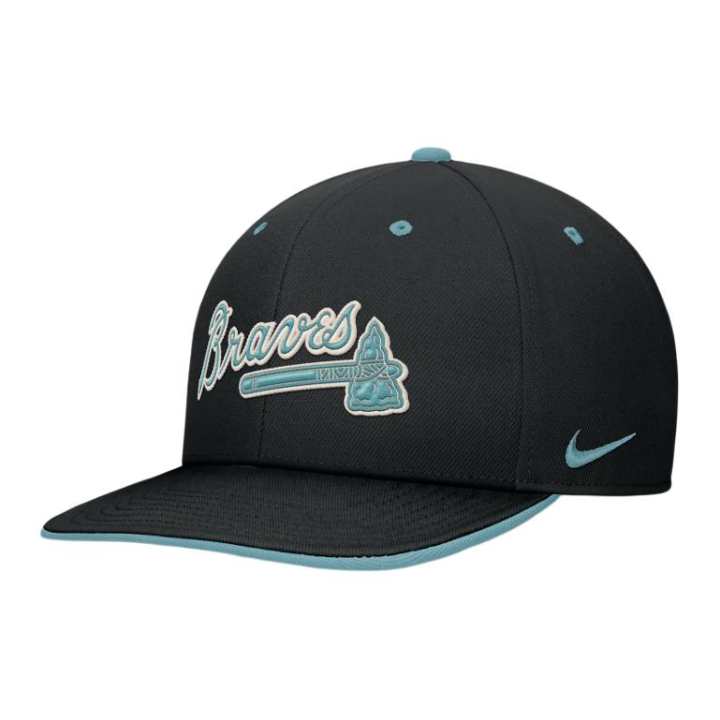 Nike Nike Atlanta Braves Pro Tech Script Men's Nike Dri FIT Mlb Adjustable Hat