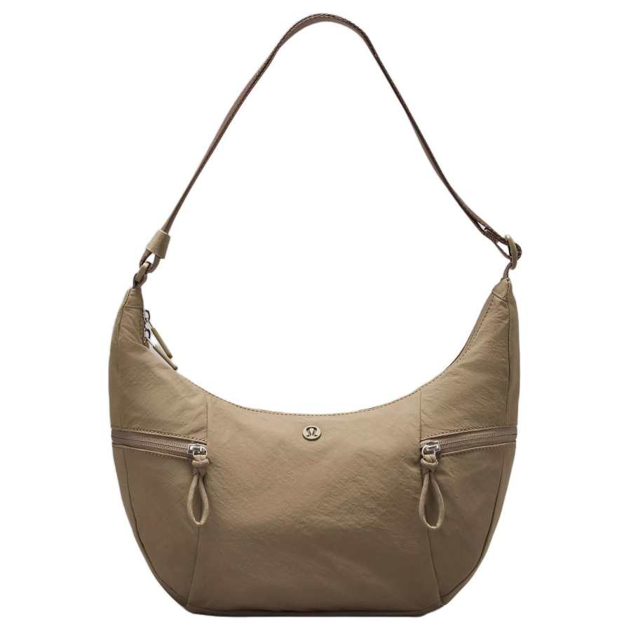 Lululemon Recycled Nylon Shoulder Bag, Crossbody Bag Unisex Deer Brown