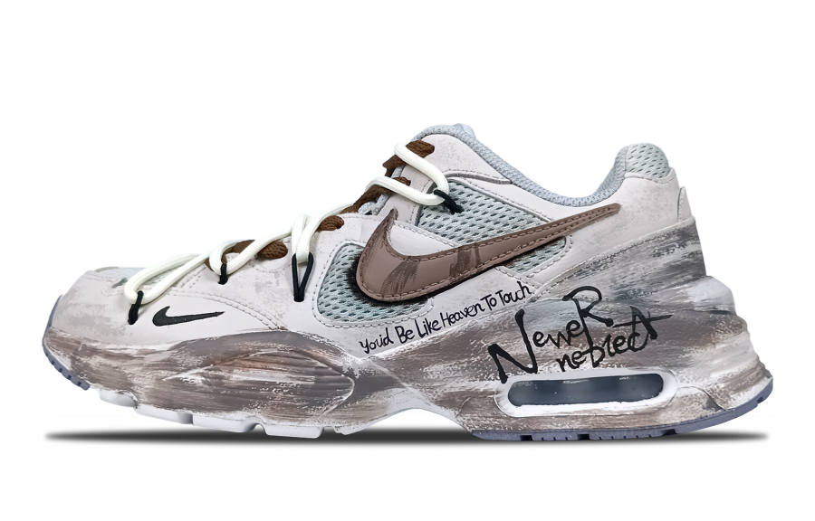 Nike Nike Air Max Fusion Cushioning Slip Resistant Abrasion Resistant Low top Running Shoes Women's Brown Gray
