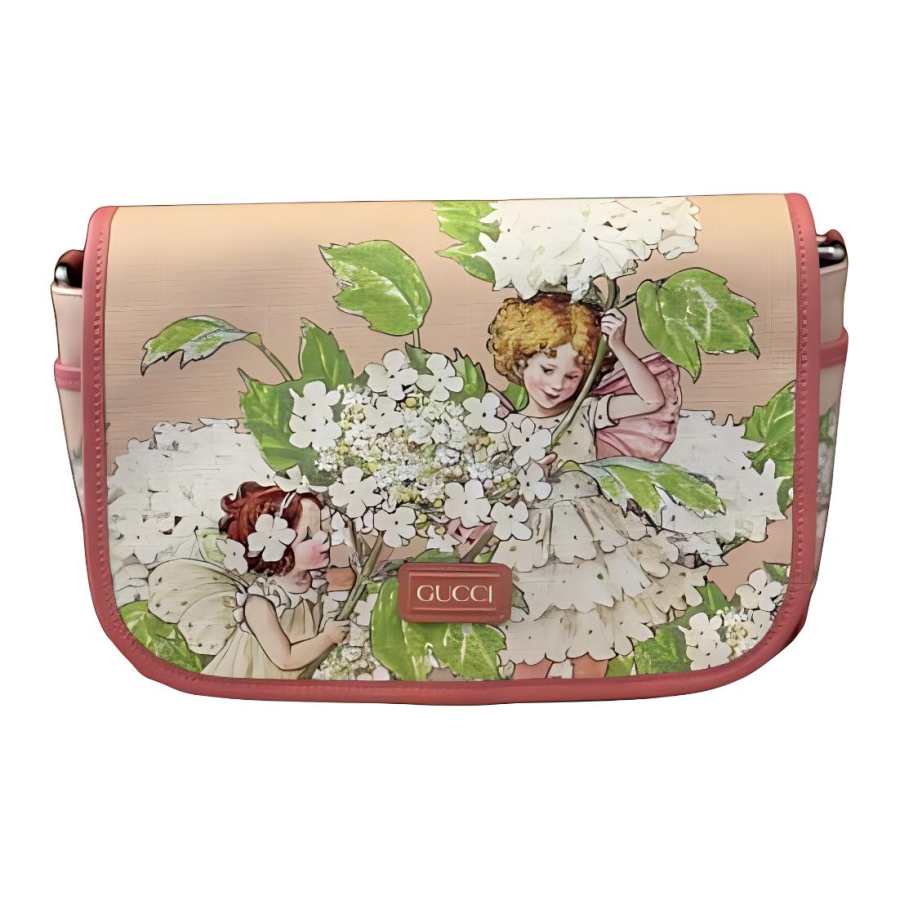 GUCCI Patterned Print Canvas Shoulder Bag, Crossbody Bag Kids' Light Pink