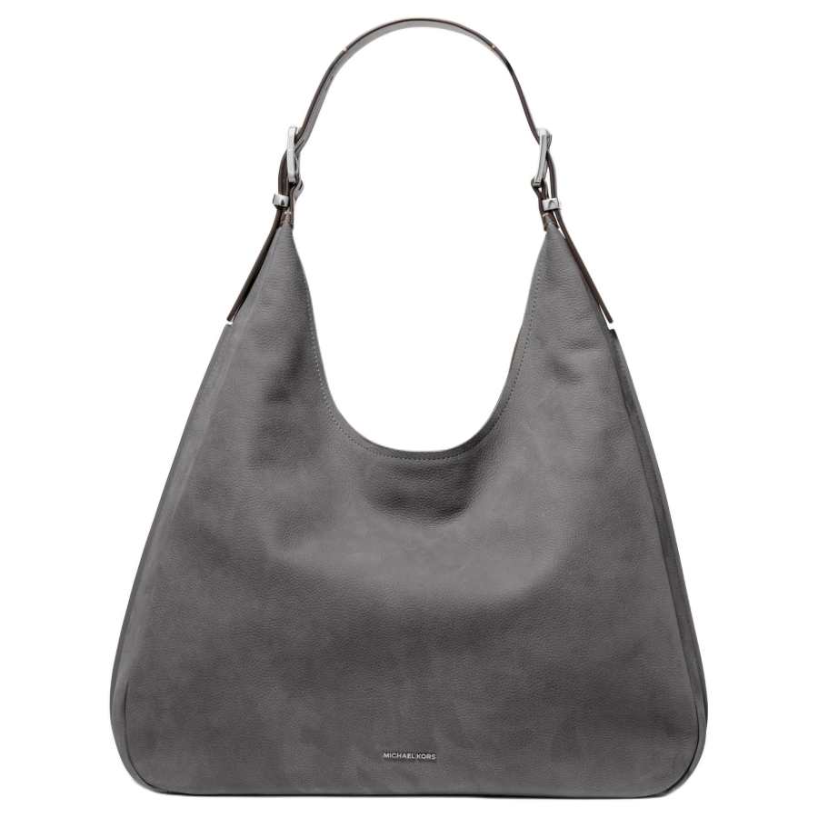 MICHAEL KORS Nolita Cow Leather Handbag, Shoulder Bag Large Women's Stone Gray