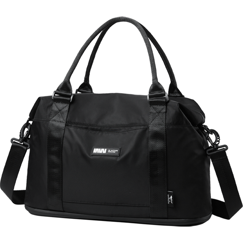 SEPTWOLVES Oxford, Lightweight Portable Luggage Bag With Wet/Dry Separation, Gym Bag QPL Regular Unisex Black