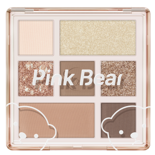 Pink Bear Small World Seven Color Eye Shadow Cosmetics No Transfer Contouring Long Lasting Eye Enhancing Natural