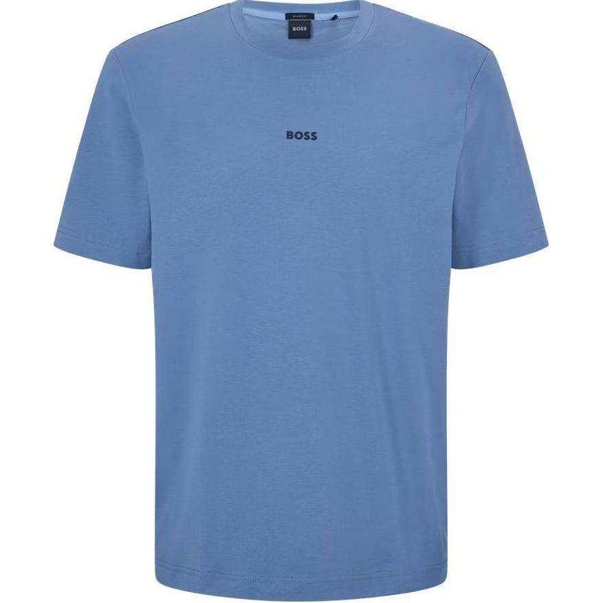 HUGO BOSS T Shirts Men's Blue Crew Neck Moderate Straight Fit
