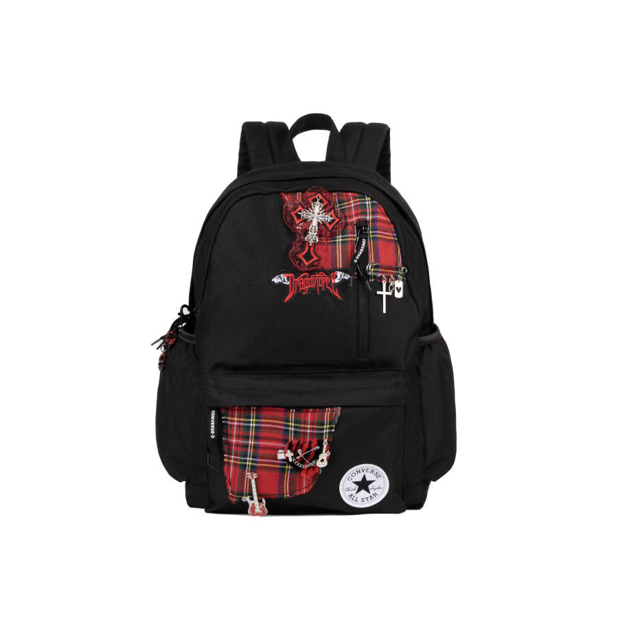 Converse Converse Polyester Backpack Unisex Black Red
