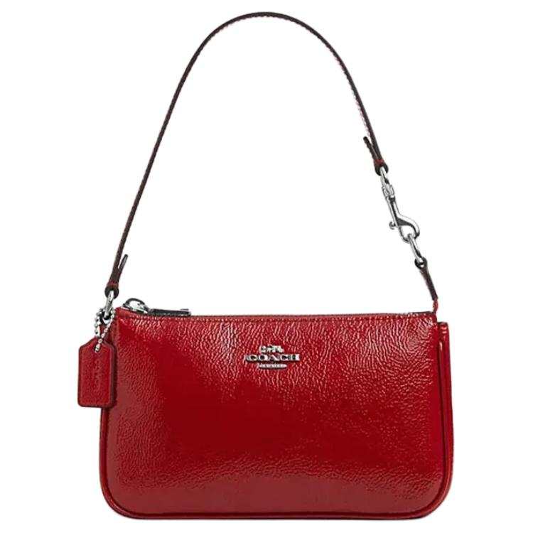 COACH Nolita Cow Leather Handbag, Shoulder Bag Small Women's Red