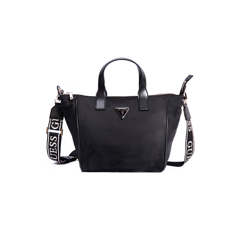 GUESS Nylon Tote One Shoulder Handbag Women's Black