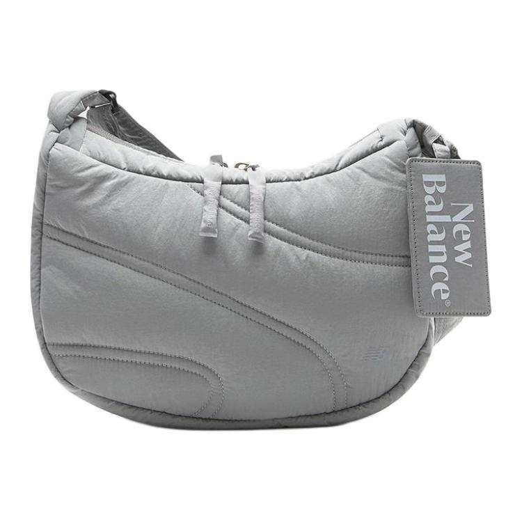 New Balance New Balance Nylon Crescent Bag, Crossbody Bag, Shoulder Bag Small Unisex Silver