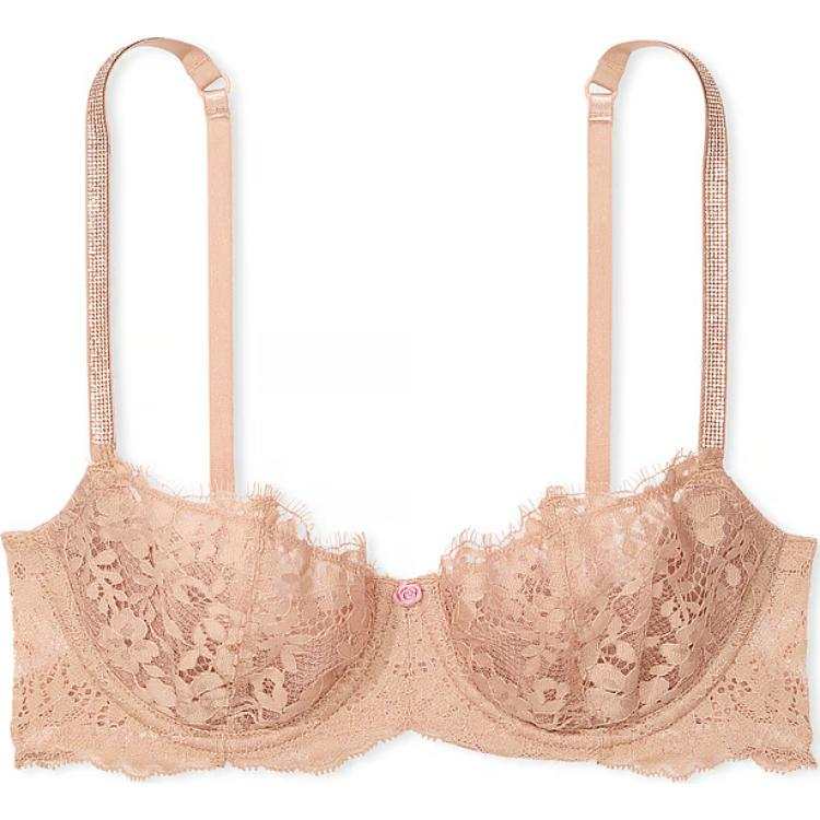 Victoria's Secret 24 Grand Shows Collection Dream Angels WickedUnlined LilyEmbroideryBalconette/P Bra Women's Praline