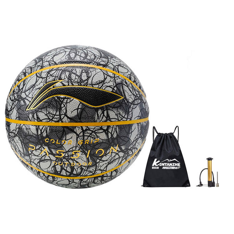 Li-Ning Li Ning Pu Basketball Black Size 7 Ball Training Unisex China Mainland Version
