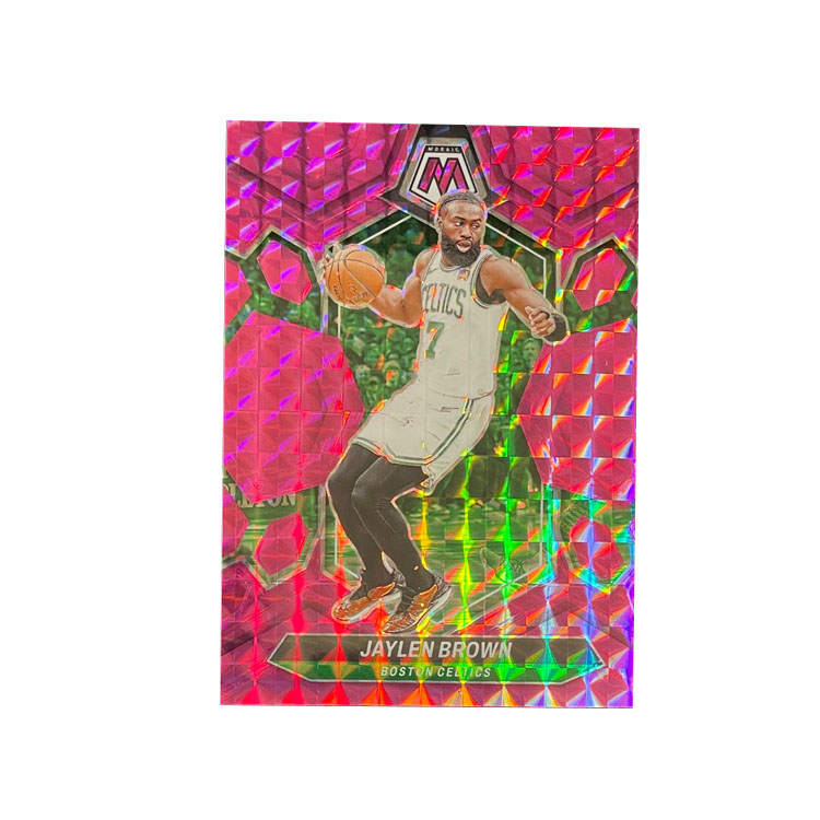 PANINI Jaylen Brown 2023 24 Mosaic Mosaics, Celtics, Pink Mosaics Folding Star Cards, Card Collection Pass Sports Cards