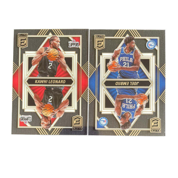 PANINI 2021 22 Elite, Leonard+Embiid, Film Card, Transparent Player Card, Card Product Access Sports Cards 2 Pcs
