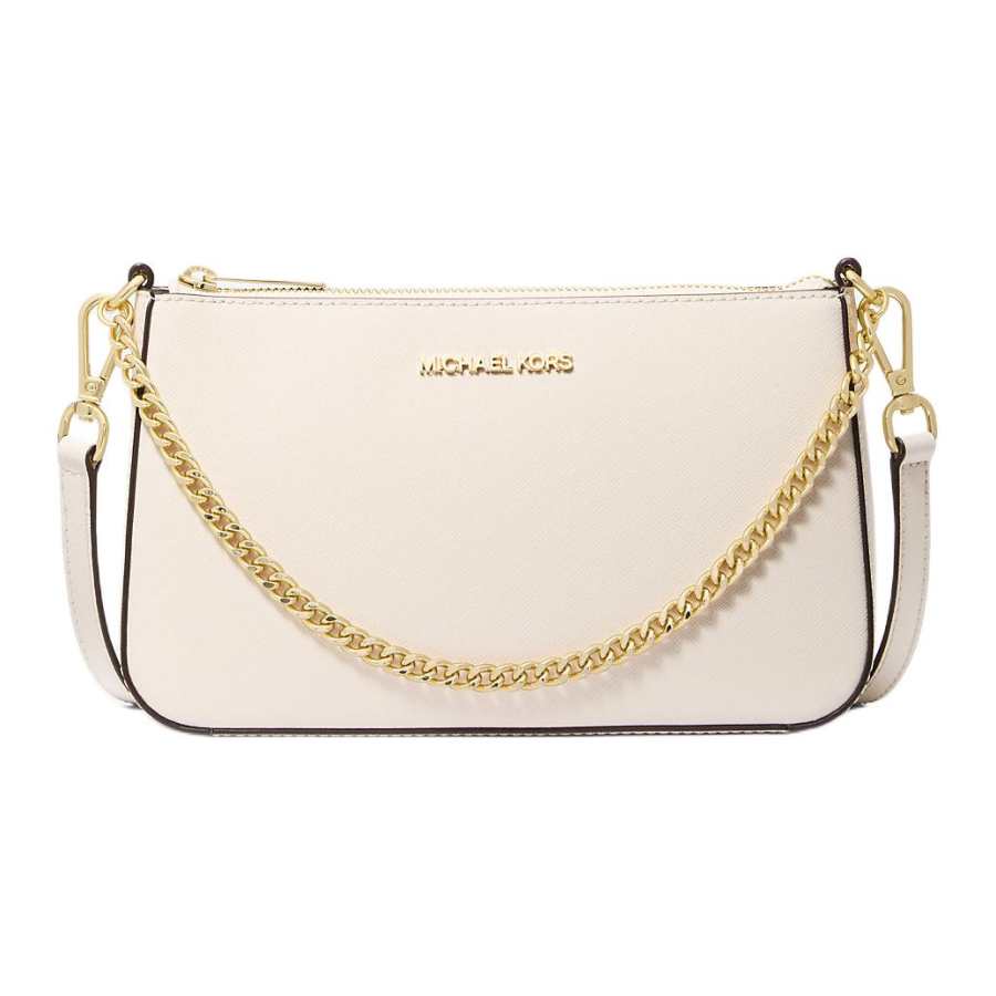 MICHAEL KORS Jet Set Saffiano Leather Shoulder Bag, Crossbody Bag Medium Women's Cream