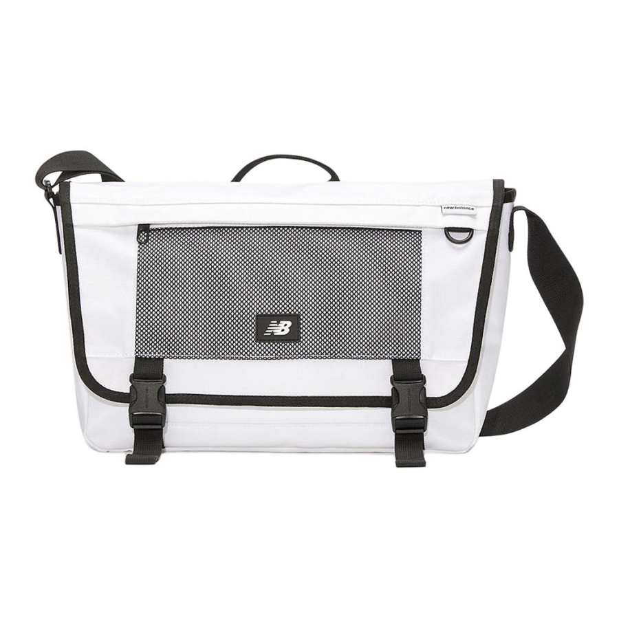 New Balance New Balance Nylon Messenger Bag, Shoulder Bag, Crossbody Bag, Handbag Unisex White