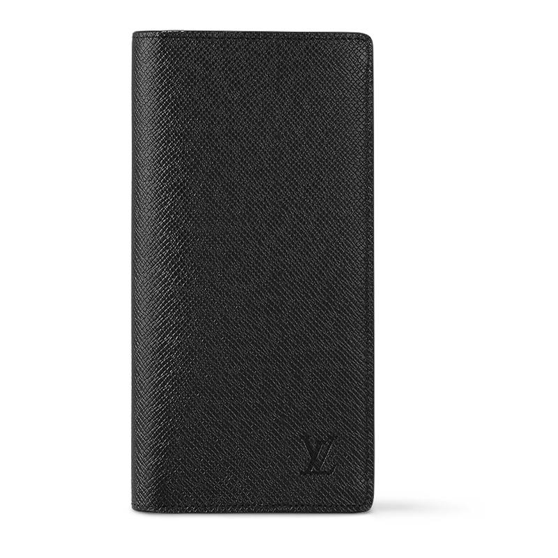 LOUIS VUITTON Brazza Cow Leather Card Holder, Wallet Regular Men's Black