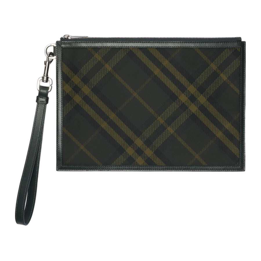 Burberry Burberry Polyester Clutch Men's Dark Shadow