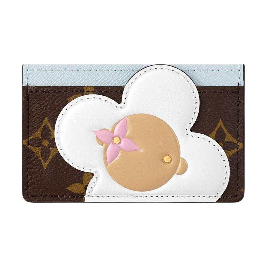 LOUIS VUITTON Card Holder Monogram/Azur Frost