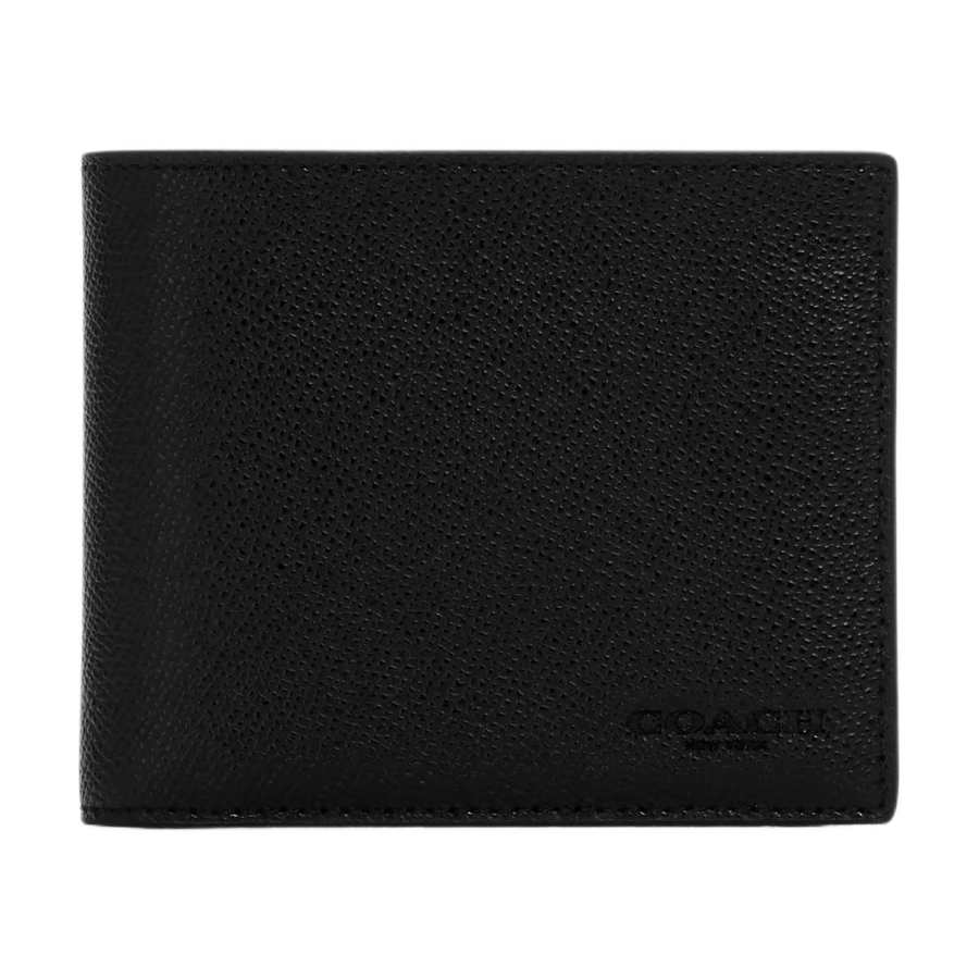COACH COACH Cross Grain Leather Wallet Regular Men's Black