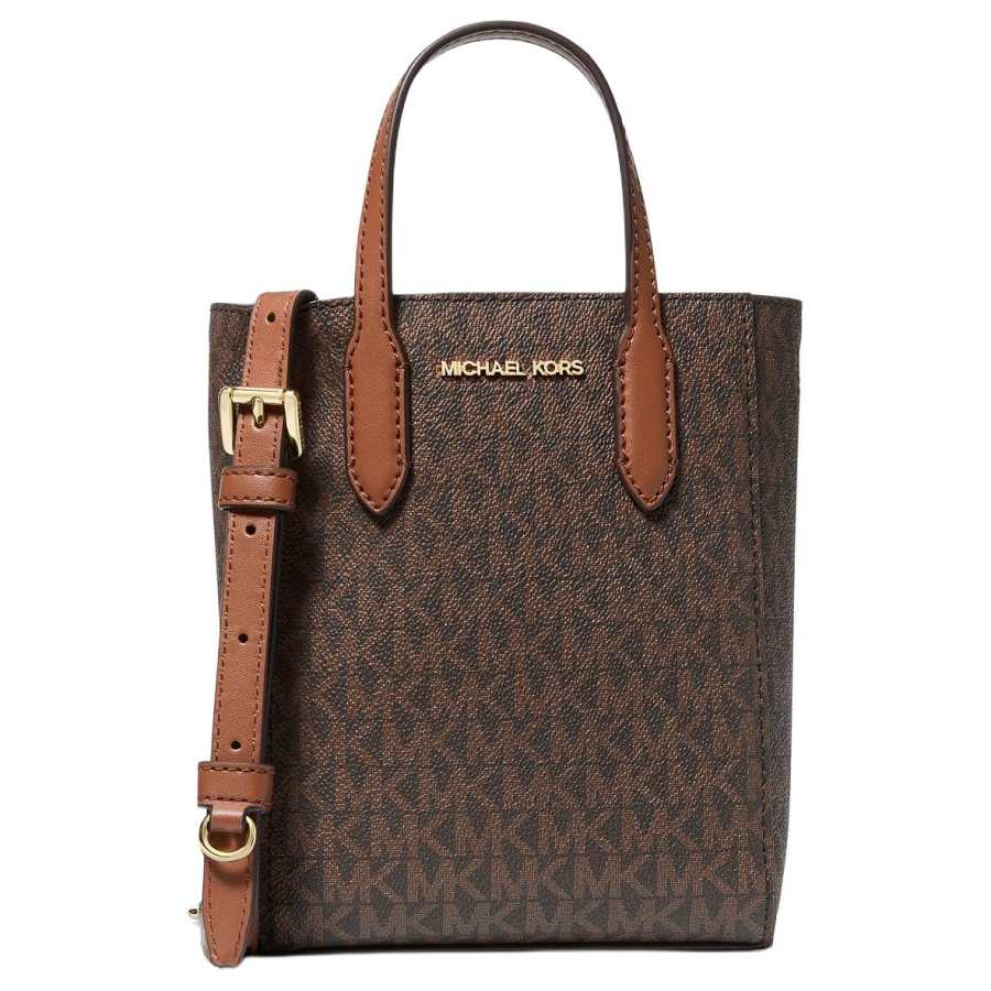 MICHAEL KORS Coated Canvas Shoulder Bag, Crossbody Bag, Handbag Mini Women's Dark Brown