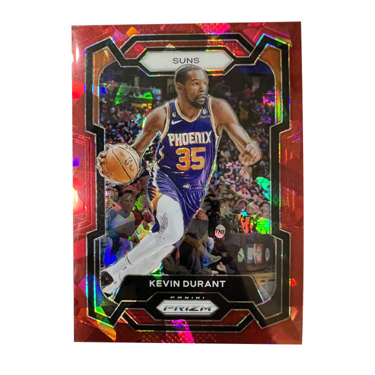 PANINI Kevin Durant 2023 24 Basketball NBA Suns Prizm Collection, Red Ice, Refraction, Player Cards, Rare Cards