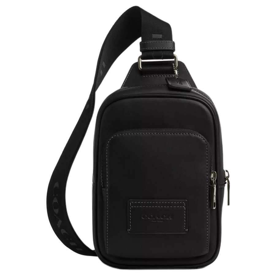 COACH RACER Smooth Calfskin Crossbody Bag Sling Bag Mini Men's Black